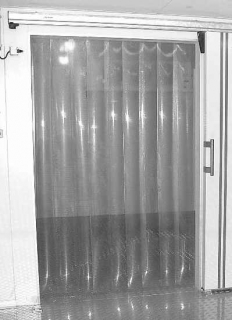 Porte à lanières transparente - lanières fixes pour isolation thermique - 3490 x 2280 mm - 23 lanières et 9 fixations_0