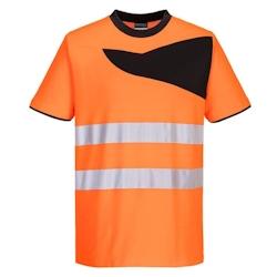 Portwest - Tee-shirt manches courtes haute visibilité PW2 Orange / Noir Taille 4XL - XXXXL 5036108356201_0