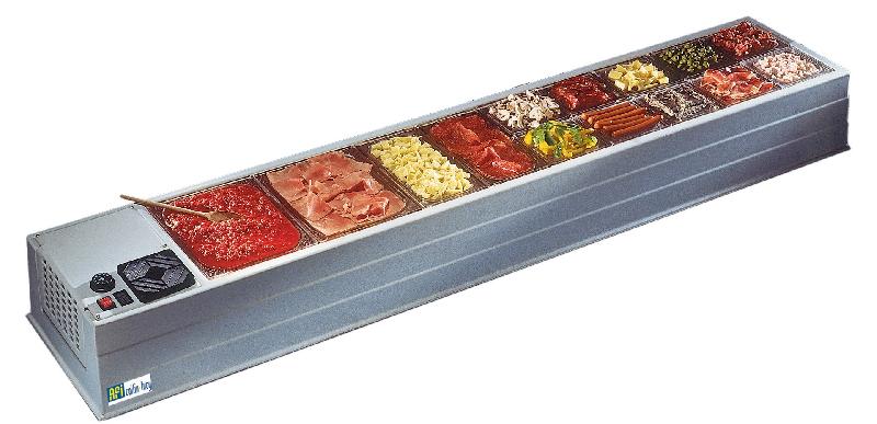 Présentoir réfrigéré maxi pour bacs gn 1/3 de 150 mm série eco 2080x410x220 - PR10/3_0