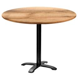Restootab - Table ronde Ø110cm - modèle Bazila tanin clair - marron TB-BZ4-R110M-TAN.CL_0