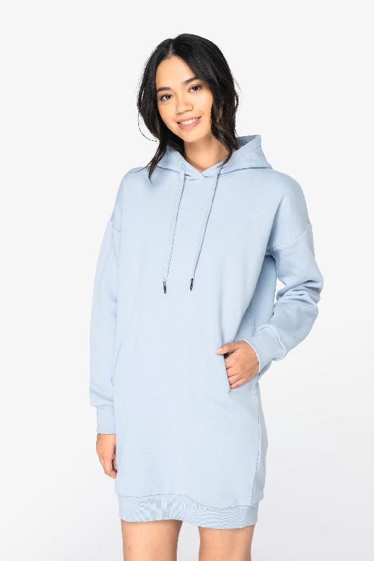 Robe sweat-shirt écoresponsable à capuche femme - Native Spirit - Réf: NS5005 - Coton biologique et polyester recyclé_0