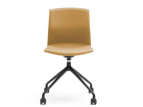 Siège de bureau Kabi Swivel avec piètement pyramidal et coque en similicuir_0