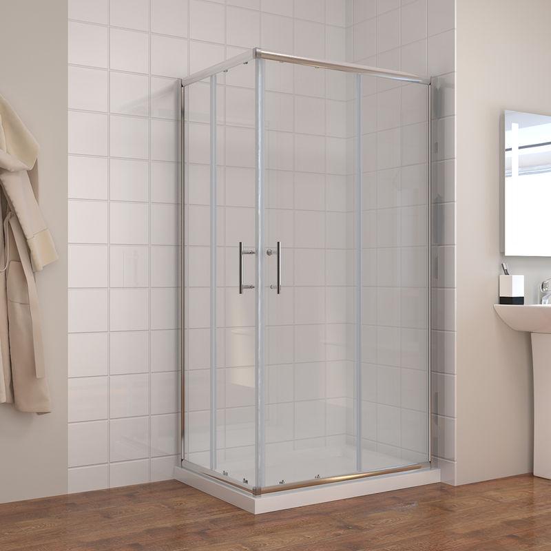 SIRHONA Porte de douche pivotante paroi de douche extensible cabine de  douche