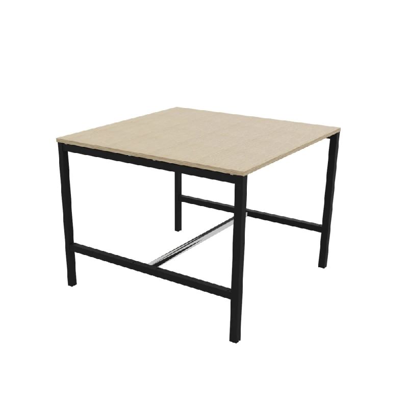 Table haute carrée ASTROLITE - style industriel - pieds en métal - jusqu'à 8 personnes - Buronomic_0