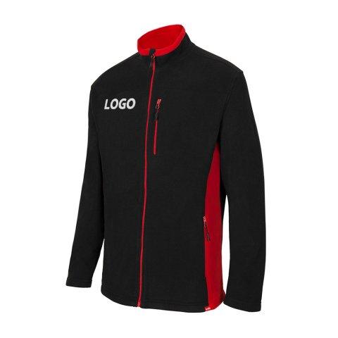 VESTE POLAIRE BICOLORE MIXTE PUBLICITAIRE VELILLA NOIR/ROUGE - MARQUAGE BRODERIE