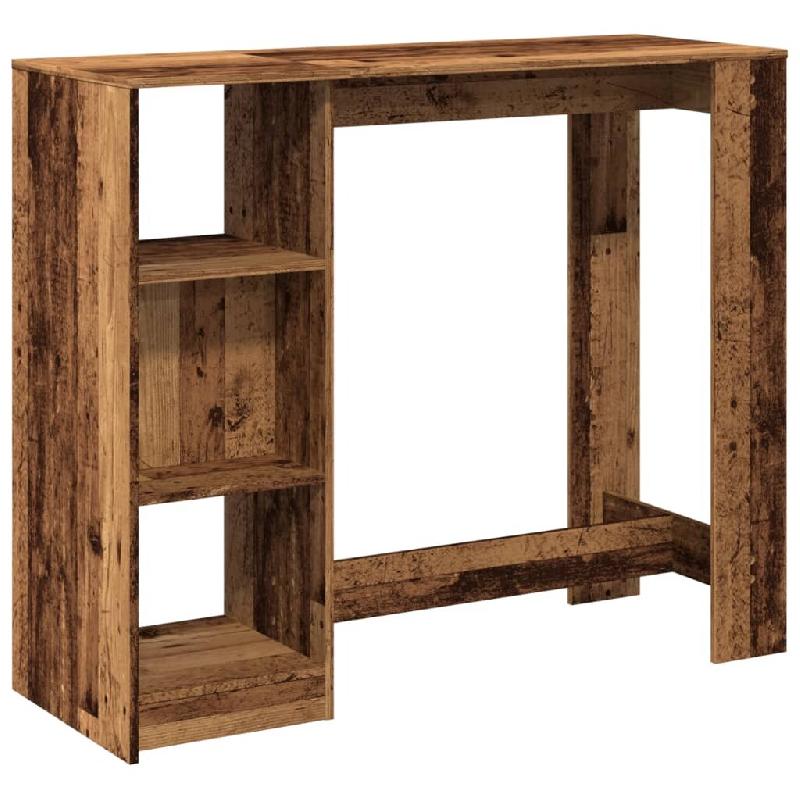 VidaXL Table de bar avec étagère vieux bois bois d'ingénierie Modèle Boréal Design Pro - 854398_0