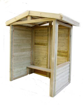 Abri bus Vancouver - structure en bois - bardage bois et polycarbonate - avec banquette intégrée_0