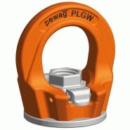 Anneau de levage femelle articulé PLGW-SN 0,7t - M12 - acier orange, rotation multi-directionnelle_0