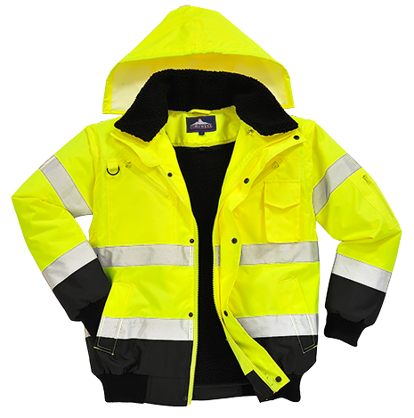 Blouson haute-visibilité bicolore  jaune noir c465, xl_0