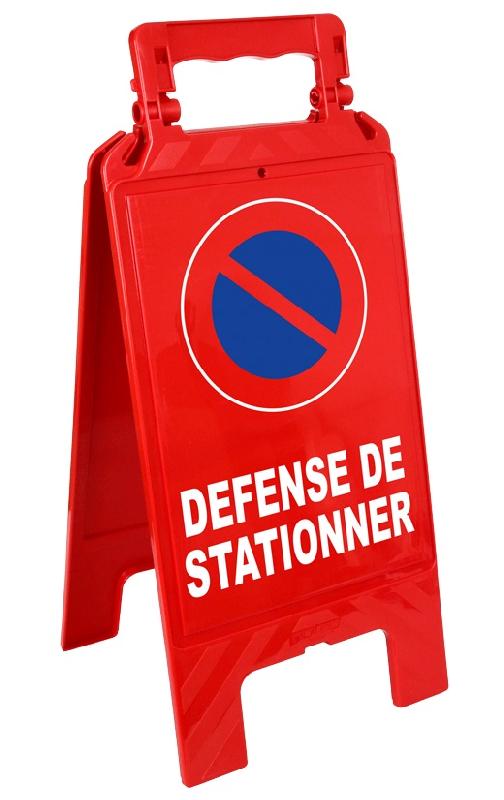 Chevalet d’interdiction rectangulaire ''défense de stationner'' 600x275mm - NOVAP - 4291109 - 535495_0