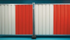 Clôtures mobiles opaques - 2m x 2m - acier galvanisé et tôle ondulée_0