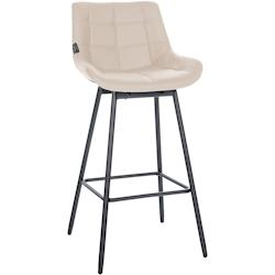 CLP Tabouret de bar Weston Pivotant Crème/Similicuir - beige polyester 321486_0