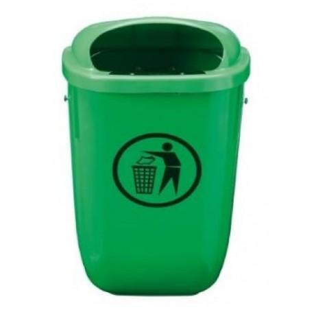 CORBEILLE URBAINE EN PLASTIQUE VERTE_0