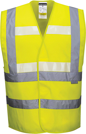 Gilet réfléchissant triple technologie jaune G470 - L/XL - Conforme aux normes EN ISO 20471 et RIS 3279-TOM_0