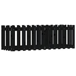 Helloshop26 - Jardinière bac lit surélevé plantes fleurs terrasse jardin de jardin design de clôture 150 x 50 x 50cm pin massif noir 02_0039799 -_0