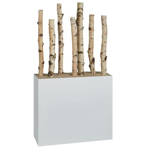 JARDINIÈRE HAUTE HAUTEUR 74 CM BOULEAU SUR ROULETTES -BLANCHE Comparer les  prix de JARDINIÈRE HAUTE HAUTEUR 74 CM BOULEAU SUR ROULETTES -BLANCHE sur  Hellopro.fr