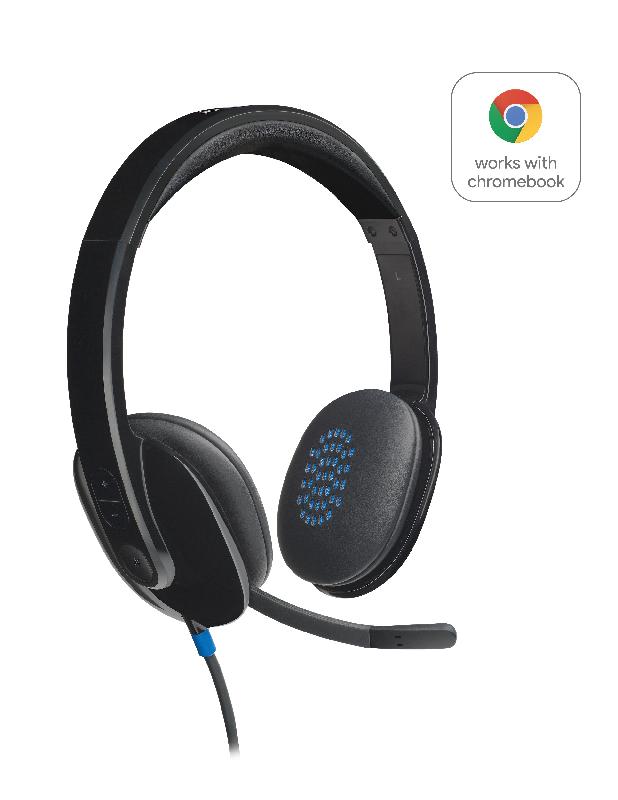 Logitech H540 USB Computer Headset Avec un son haute définition et des commandes sur l'oreillette_0