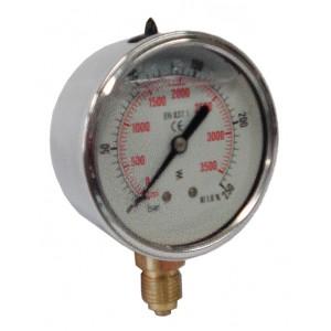 Manomètre différentiel - 0 à 250 Bar - diamètre 63mm - bain de glycérine - Connexion mâle 1/4
