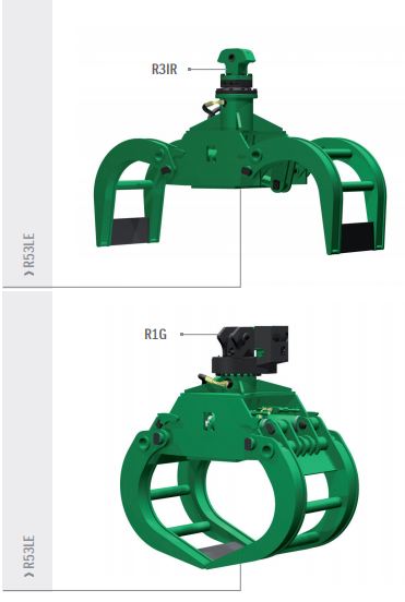 Pinces hydrauliques pour pelles et chargeurs R53LE Rozzi - Charge de troncs, branches et matériaux divers_0