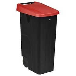 Rossignol - Poubelle 110L mobile couvercle plein MOVATRI GREEN - rouge - rouge plastique polypropylène 55514_0