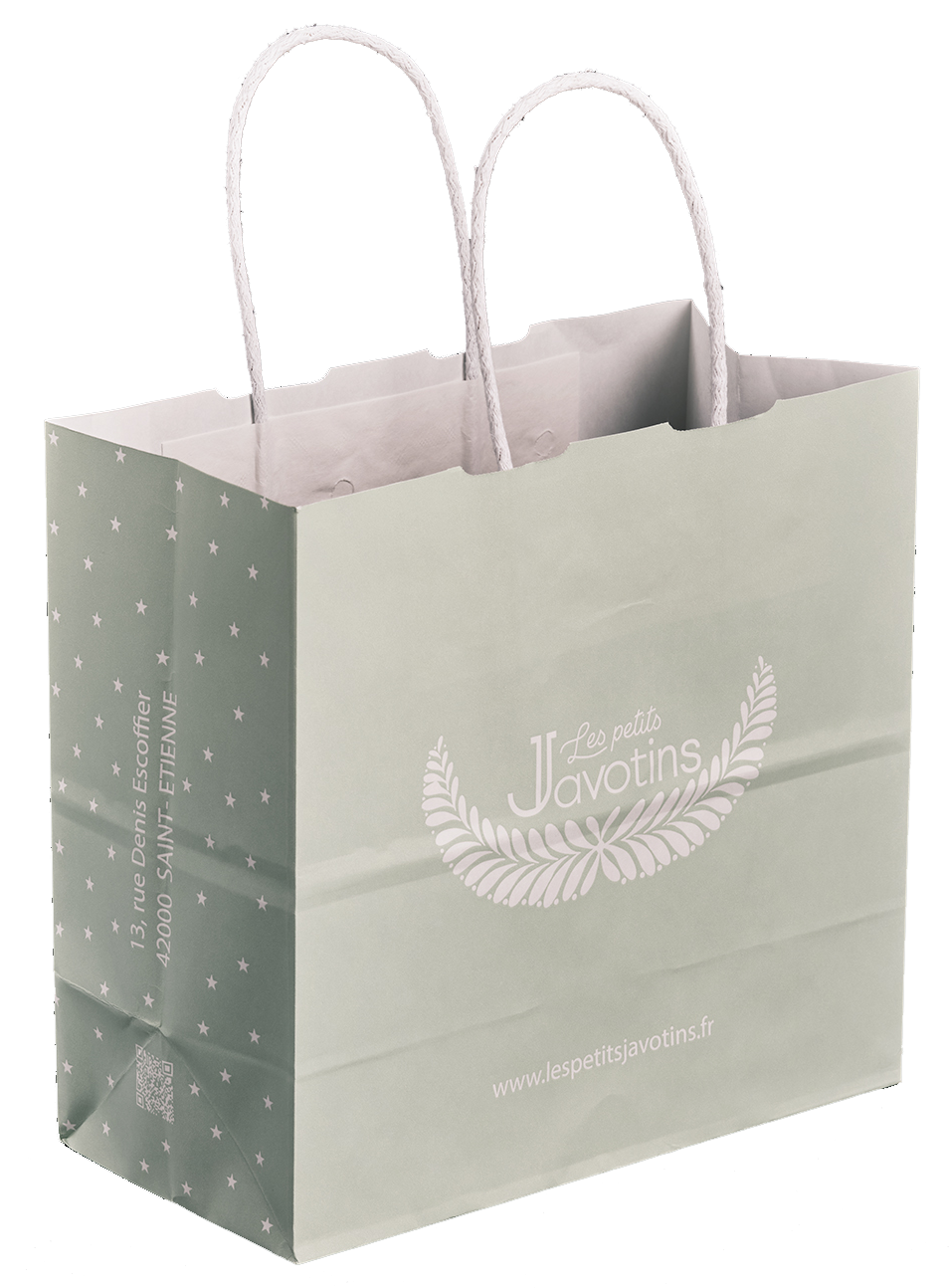 Sac poignée papier torsadé - 100% recyclable - 90 à 110 gr - parfait pour bijouteries, pâtisseries, caves, brasseries, selleries, magasins de prêt-à-porter et cosmétiques_1