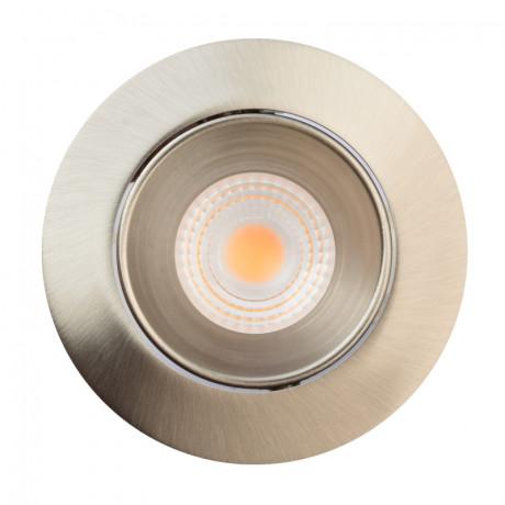 Spot rond à encastrer orientable led cob 7w alu brossé - 812498_0