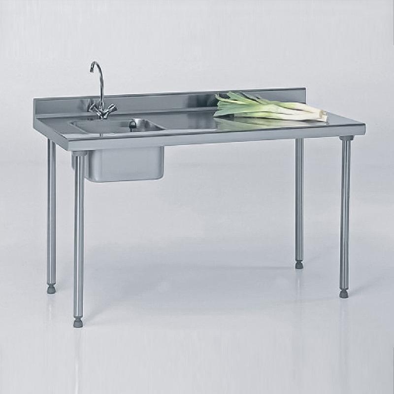 Table du chef TS 15N soudée avec robinet à dosseret bac au centre_0