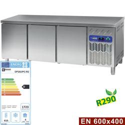 Table frigorifique ventilée 3 portes en 600x400 (550 litres ) euronorme line 2017x800xh880/900 - DP202/PC-R2_0