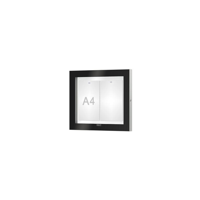 Vitrine murale Edge 54 - de 2 à 9 A4 - verre sécurisé - porte battante - serrure de sécurité_0