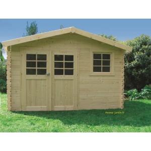 Abri de jardin en bois 28mm, 9.18 m² - s8275-cro-sans plancher_0