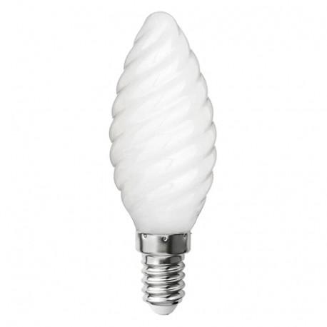 Ampoule LED S19 filament flamme opaque torsadée CA35 - E14 - 4W - 4000K - 425lm - durée de vie 25 000h_0