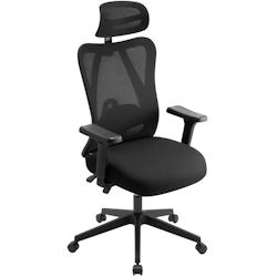 CLP Chaise de bureau Elisha Noir - noir textile 325841_0