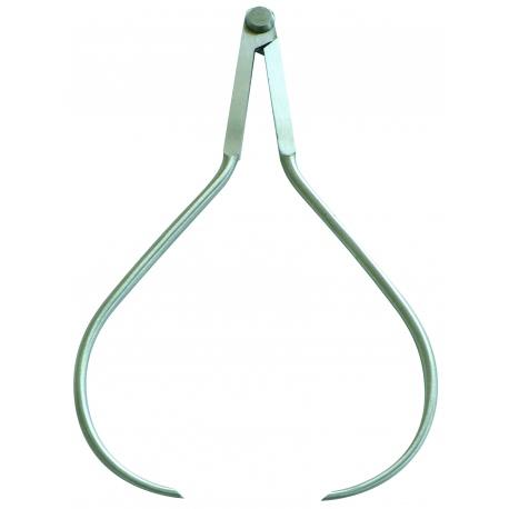 COMPAS A CHARNIERE D'EPAISSEUR 220MM ACIER POLI TALIAPLAST | 402722_0