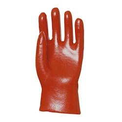 Coverguard - Gants manutention rouge en polyester enduit PVC 27cm EUROSTRONG 3520 (Pack de 10) Rouge Taille 9 - 3435241035196_0