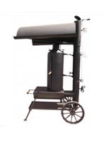 Cuisinière-fumoir à bois extérieure avec toit - Stropuva - Combustion écologique et économique_0