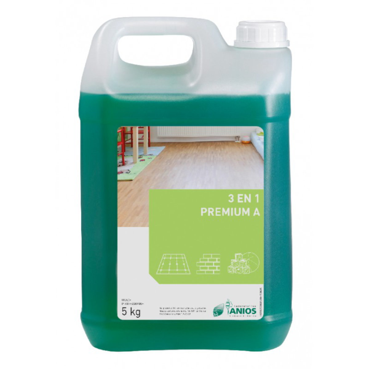 Désinfectant et détergent 3 en 1 haute performance pour sols et surfaces - Premium A - ANIOS_0