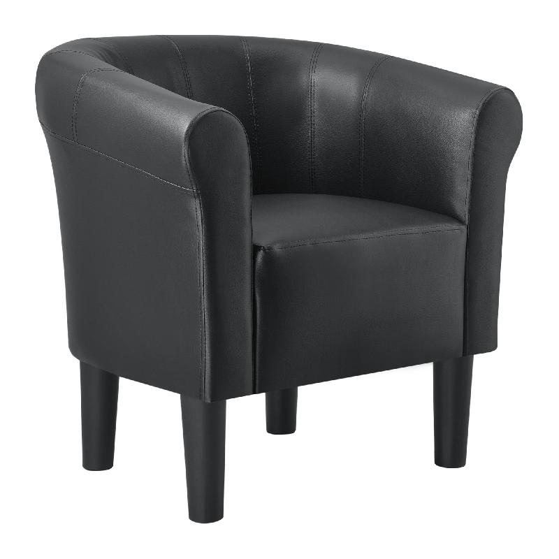 FAUTEUIL LOUNGE CHAISE SIÈGE SYNTHÉTIQUE PLASTIQUE 70 CM NOIR 03_0001933_0