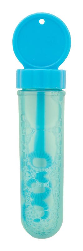 Flacon bulles de savon - plastique coloré - 30 ml de liquide - couleur bleu - 40 gr_0