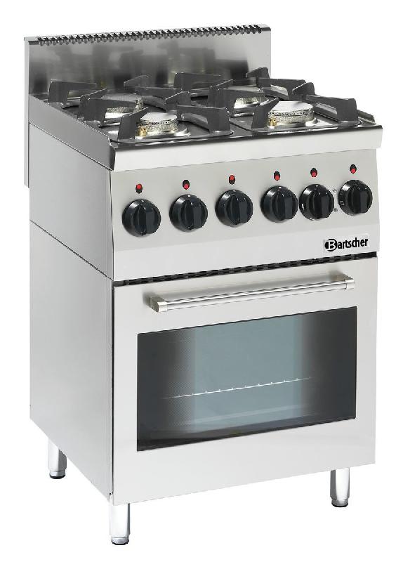 Fourneau gaz 600 - L600, 4PL, FE - Acier inoxydable 18/10 avec four électrique multifonction BARTSCHER_0