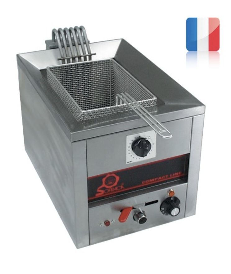 Friteuse compact line 500 - Super Snack I - Sofraca Frit.O.Matic - 7L - professionnelle en inox avec zone froide et sécurité_0