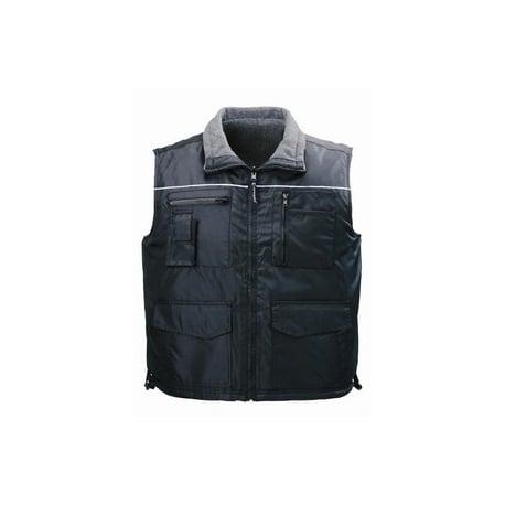 Gilet noir CARISTE - 100 % polyester - doublé polaire - COVERGUARD | 5CARN_0