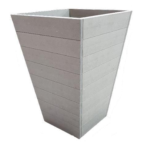 Jardinière Ozon Conique 100% Recyclée - 62x62x89 cm - Gamme Rabotée - Coloris Naturel - JOC_1