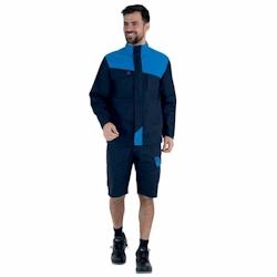 Lafont - Bermuda de travail WHEEL Bleu Marine / Bleu Azur Taille M - M bleu 3609705714648_0