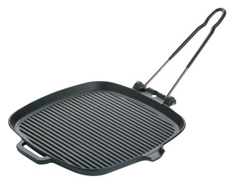 LE CHASSEUR - GRILL CARRÉ FONTE ÉMAILLÉE 255 X 255 MM - 071118