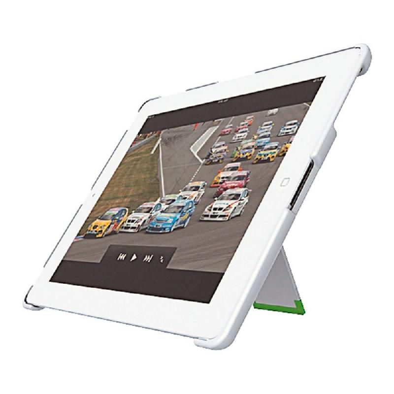 LEITZ COQUE ARRIÈRE AVEC SUPPORT - TABLETTE - IPAD/IPAD2 - BLANC