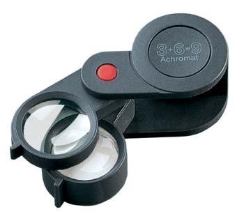 Loupe technique en plastique - réf ESC 11869 - optique de précision en verre - grossissement achromatique 3x + 6x = 9x_0