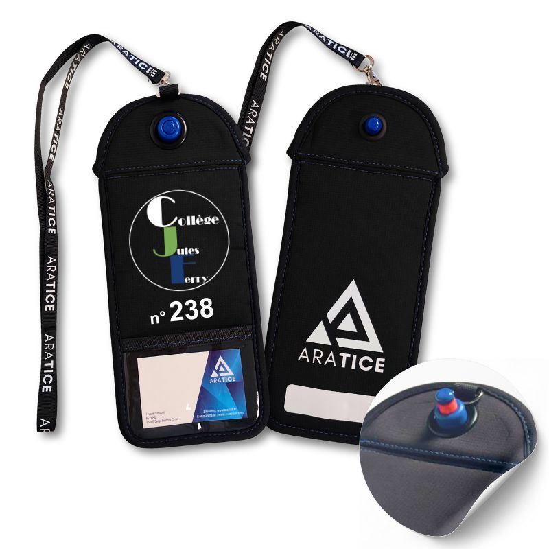 Pochette anti-ondes sécurisée Araphone Blocker 3 - Neutralisation des smartphones en collège et lycée_1