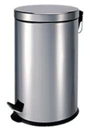 Poubelle à pédale acier inox 304 brossé 12L._0