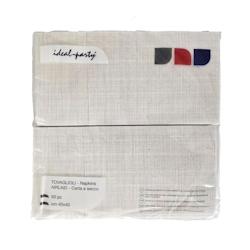 Serviettes porte-couverts Airlaid – Lot de 50, 40 x 40 cm, pochette en lin sable - beige textile 8000766256279_0