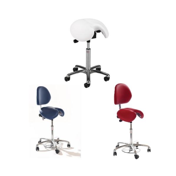 Siège selle professionnel JOLLY - sans dossier - assise en 'V' - norme EN 1335 - garanti 5 ans - fabrication danoise_0